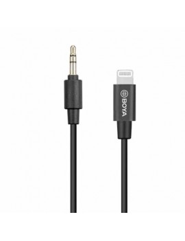 BOYA Adapter cable BY-K1, 3.5mm Male TRRS to Male Lightning (20cm) Black EU