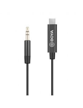 BOYA Adapter cable BY-K2, 3.5mm Male TRRS to Male Type-C (20cm) Black EU