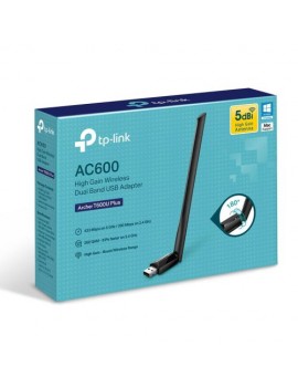 TP-Link Network Adapter T600U Plus AC600 Wireless, USB 2,0, 600Mb/s, Black EU