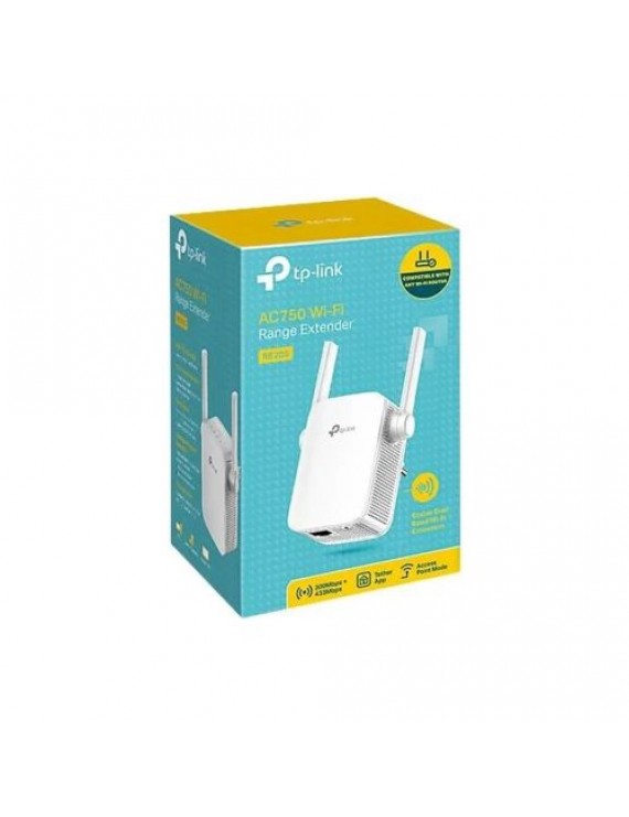 TP-Link Range Extender RE205 AC750 Wireless Dual Band, 750Mbps, 802.11ac, White EU