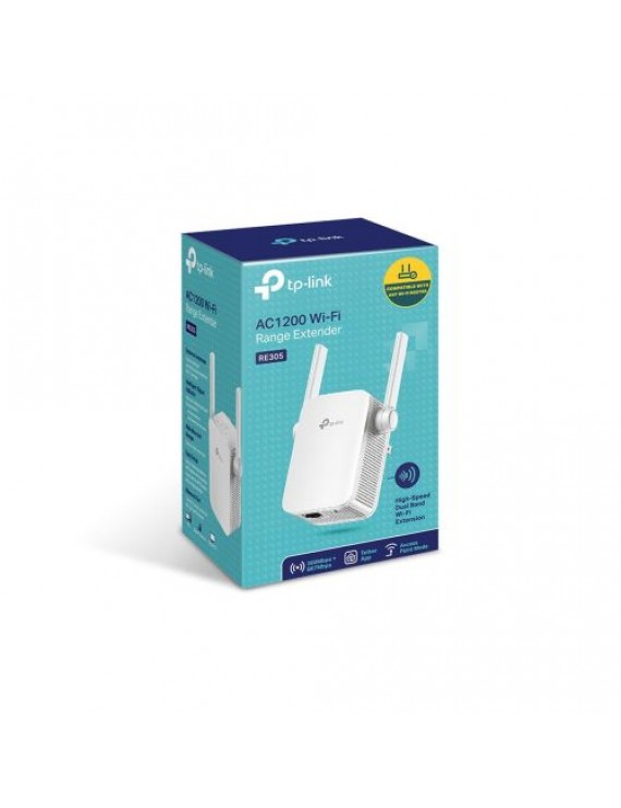 TP-Link Range Extender RE305 AC1200 Wireless Dual Band, 1200Mbps, 802.11ac, White EU