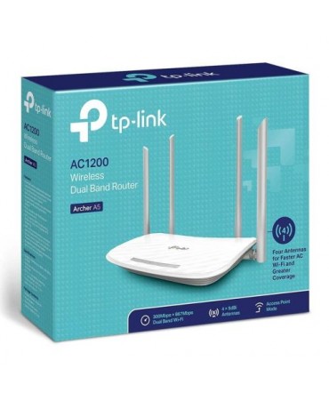 TP-Link Wi-Fi Router Archer A5 AC1200, 1200Mbps, LAN/WAN, 802.11ac, White EU