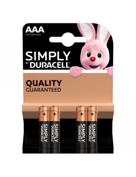 DURACELL Battery (AAA) LR03 Alkaline Basic (4 batteries / blister) 1.5V