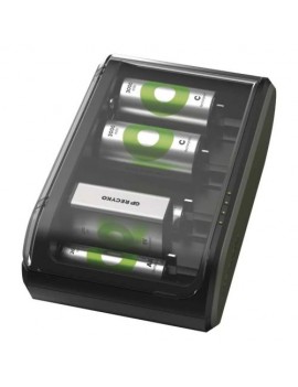 GP Battery Charger B361 with 4 Channels, 2600 mAh, 2.8V, Black EU