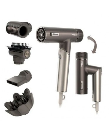 Shark SpeedStyle Pro Flex Hair Dryer 4-in-1, Silver EU HD542EU