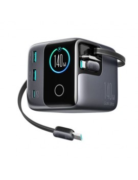 Joyroom Desktop Charger GaN Fast Charger U+U+C, PD 140W, PD3.1, PPS, AFC, SCP, FCP, QC3.0, with built-in 2x Type-C Cable PD 100W, Gray (JR-TRD01)