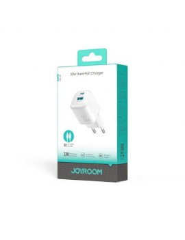 Joyroom Travel Charger C+U, PD 33W with Type-C to Type-C Cable PD 60W, (1m), White (JR-TG7)