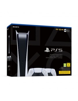 SONY PS5 Digital Edition 825GB E-Chassis with 2 Controllers White EU