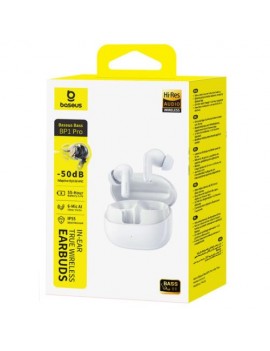 Baseus Earphone Bluetooth BP1 Pro TWS, ANC, BT 6.0, White (A0010505)