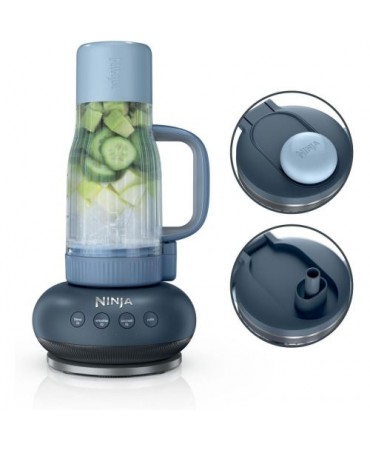 Ninja BlendBoss Blender 710ml with Removable Travel Cup, 3 Preset Mode Cyberspace EU DB351EUCY