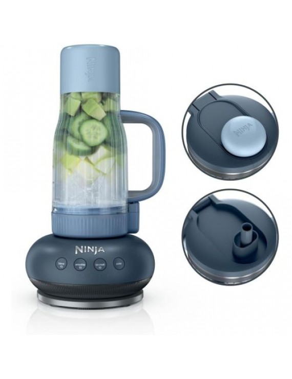 Ninja BlendBoss Blender 710ml with Removable Travel Cup, 3 Preset Mode Cyberspace EU DB351EUCY