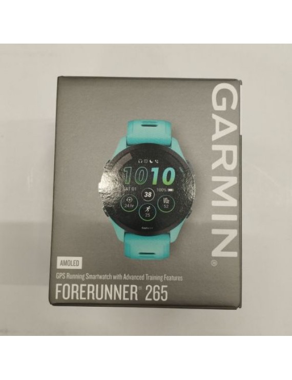 [Outlet Grade A] Garmin Forerunner 265 Smart Watch 46mm, GPS, Aqua/ Black EU
