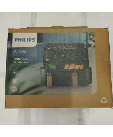 [Outlet Grade A] Philips Airfryer 3000 Series Dual Basket NA35200, 9L Black EU