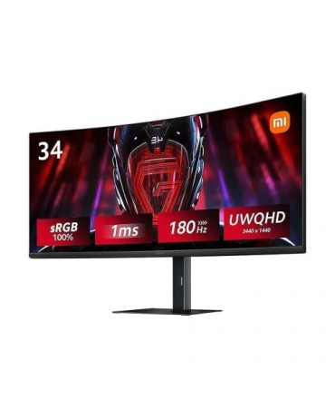 Xiaomi Monitor G34WQI - 34 inch, WQHD Ultrawide - Curved Gaming Black EU ELA5454EU - ONLY BOX DAMAGE