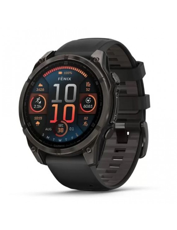 Garmin Fenix 8 47mm, GPS, Silicon Black Band Black EU
