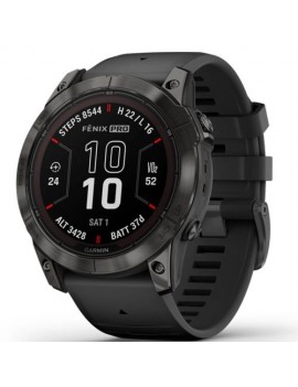 Garmin Fenix 7X Pro Solar Smart Watch 51mm, GPS, Carbon Grey Titan with Graphite Silicone Band EU
