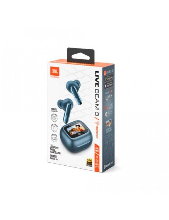 JBL Live Beam 3 TWS Bluetooth Wireless In-Ear Earbuds Blue EU