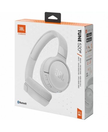 JBL Tune 520BT Bluetooth Wireless On-Ear Headphones White EU