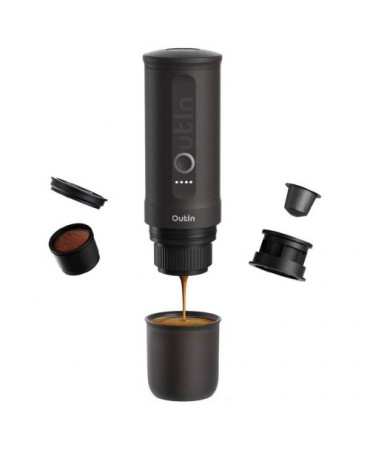 OutIn Nano Portable Espresso Machine, 80ml, 7500mAh, Space Gray EU - ONLY BOX DAMAGE
