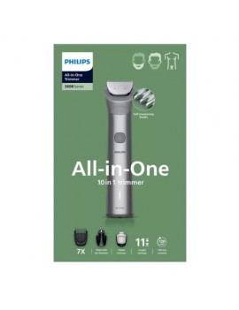Philips Wet & Dry Multi Grooming Trimmer 10 in 1, Series 5000, MG5921/15 Black / Silver EU
