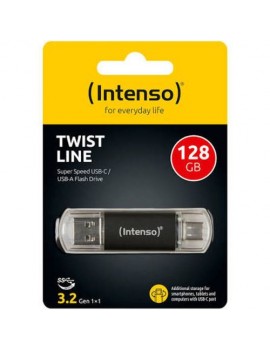 Intenso Pendrive 128GB Twist Line USB 3.2 / Type-C, Black EU (3539491)