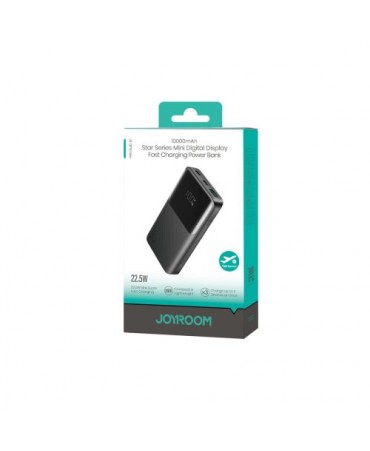 Joyroom Mini Power Bank Star Series with Digital Display C+U+U, PD 22.5W, 10000 mAh, Black (JR-QP191)