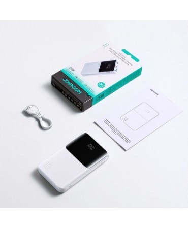 Joyroom Mini Power Bank Star Series with Digital Display C+U+U, PD 22.5W, 10000 mAh, White (JR-QP191)