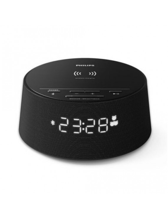 Philips Alarm Clock Radio TAPR702/12 with Wireless Charger Black EU