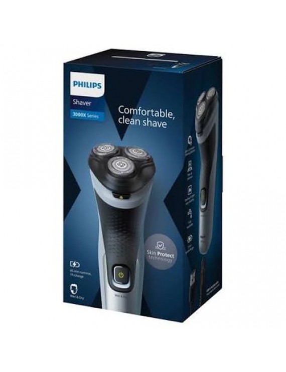 Philips Electric Shaver 3000X Series X3063/00 Wet & Dry Black EU