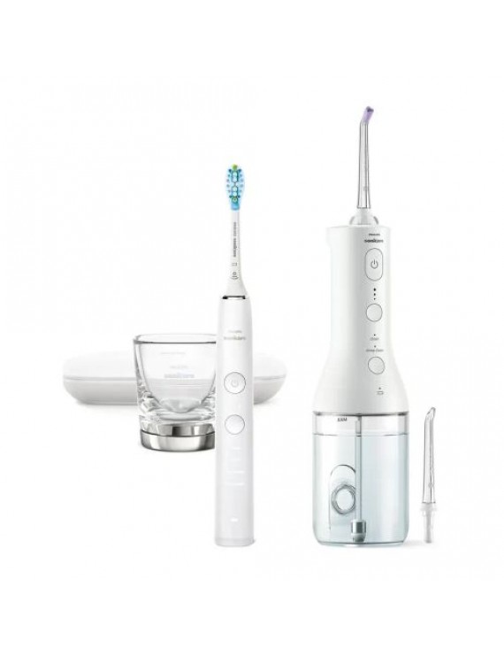Philips Sonicare Power Flosser 3000 + Electric Toothbrush DiamondClean 9000 HX3886/41 EU