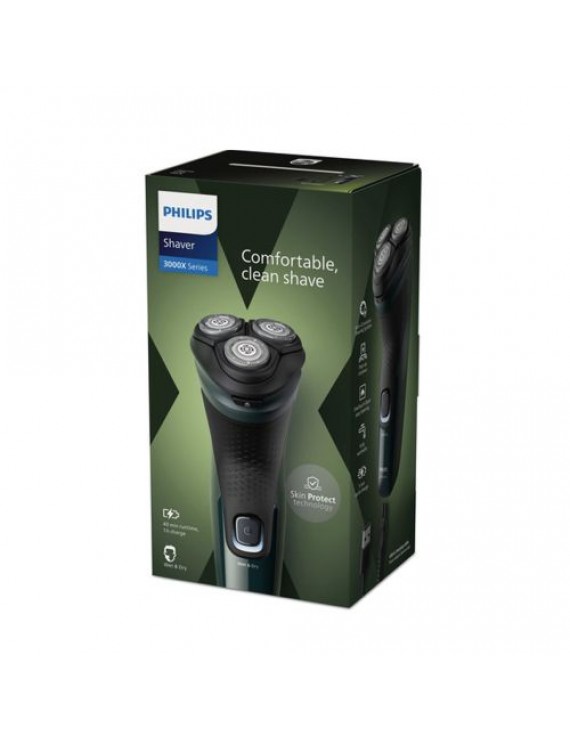 Philips Electric Shaver 3000X Series X3002/00 Wet & Dry Black EU