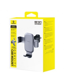 Baseus Car Mount Metal Age Go Gravity Phone holder (Air outlet Version) Gray (C40478701813-00)