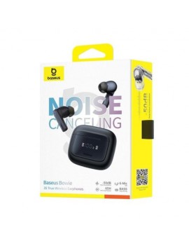 Baseus Earphone Bluetooth Bowie 35 TWS, BT5.3 In-Earbuds with ENC, Black (A00073800123-00)