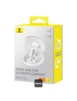 Baseus Earphone Bluetooth Eli Sport 1 TWS, BT5.3 Open-Earbuds, IPX4, White (A00064400221-00)
