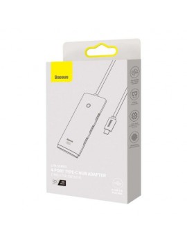 Baseus HUB Lite Series 4-in-1 adapter (Type-C to 4xUSB-A 3.0 5Gb/s) cable 0.25m, black (WKQX030301)