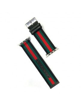 NoBrand Apple Watch Fabric Strap 38/40/41mm, Red/ Green/ Black