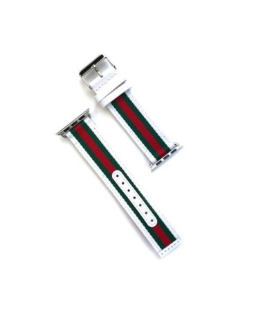NoBrand Apple Watch Fabric Strap 38/40/41mm, Red/ Green/ White