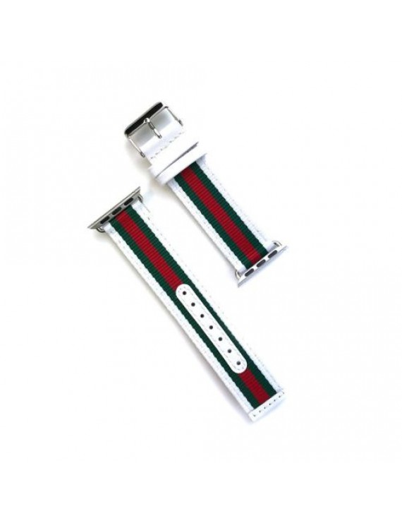 NoBrand Apple Watch Fabric Strap 38/40/41mm, Red/ Green/ White