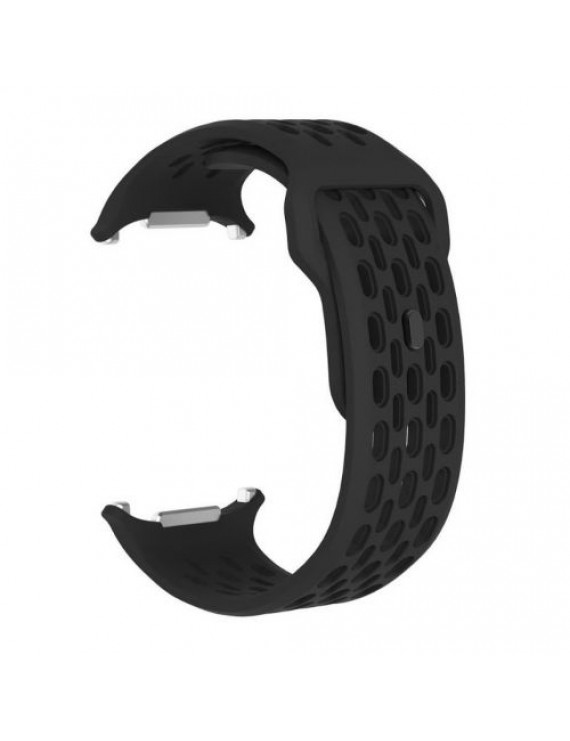 NoBrand Galaxy Watch Ultra Silicone Perforated Magnetic Strap 24mm, Black