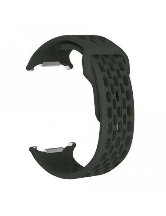 NoBrand Galaxy Watch Ultra Silicone Perforated Magnetic Strap 24mm, Dark Green