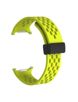 NoBrand Galaxy Watch Ultra Silicone Perforated Magnetic Strap 24mm, Neongreen