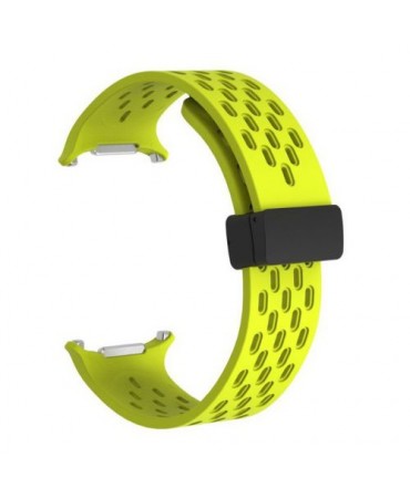 NoBrand Galaxy Watch Ultra Silicone Perforated Magnetic Strap 24mm, Neongreen