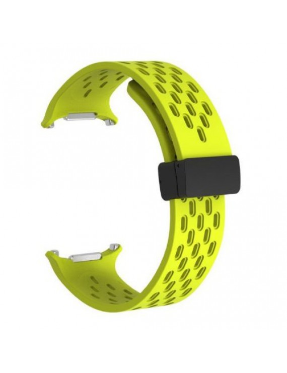 NoBrand Galaxy Watch Ultra Silicone Perforated Magnetic Strap 24mm, Neongreen