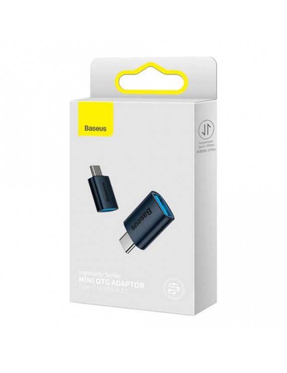 Baseus Converter Ingenuity Series Mini OTG Adaptor USB-A 3.1 Female to Type-C Male Blue (ZJJQ000003)