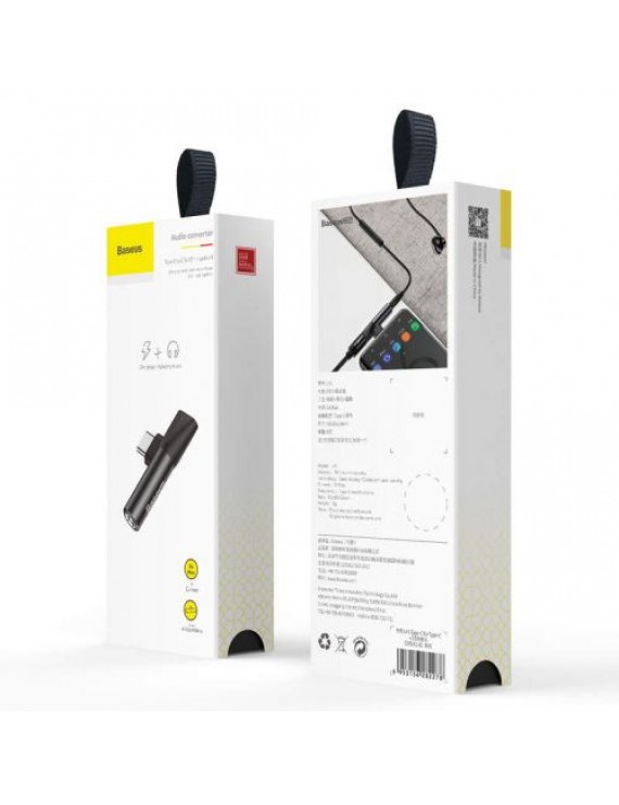 Baseus Converter L41 Type-C (input) for Type-C + 3.5 mm connector Black (CATL41-01)