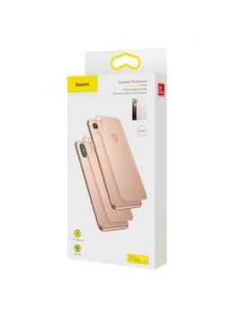 Baseus iPhone Xr 0.3 mm Full coverage curved T-Glass rear Protector Gold (SGAPIPH61-BM0V)