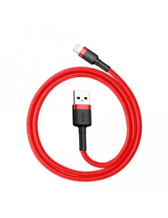 Baseus Lightning Cafule Cable 2.4A 0.5m Red + Red (CALKLF-A09)
