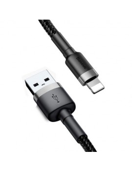 Baseus Lightning Cafule Cable 2.4A 1m Gray + Black (CALKLF-BG1)