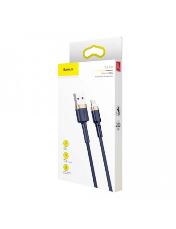 Baseus Lightning Cafule Cable QC 3.0, 1.5A, 2m Blue (CALKLF-CV3)