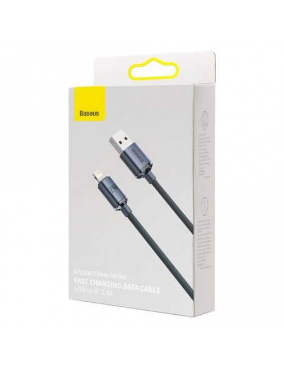 Baseus Lightning Crystal Shine Cable Series Fast Charging Data Cable 2.4A 2m Black (CAJY000101)